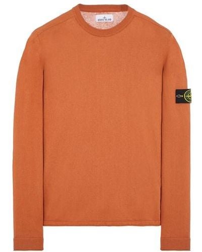 Stone Island Sweater Cotton - Orange