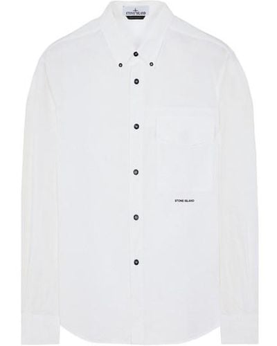 Stone Island Hemden baumwolle, leinen - Weiß