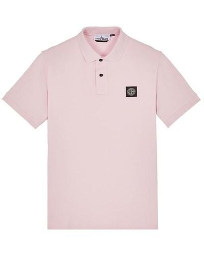 Stone Island Polo Shirt Cotton, Elastane - Pink
