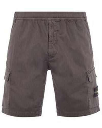 Stone Island Bermuda Shorts Cotton, Elastane - Gray
