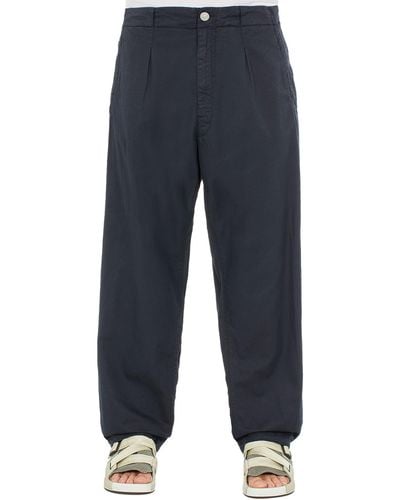 Stone Island Shadow Project 30228 CHINO PANTS_CAPITOLO 2 CAVALRY STRETCH IN COTONE LYOCELL - Blu