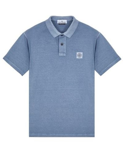 Stone Island Polo Shirt Cotton - Blue
