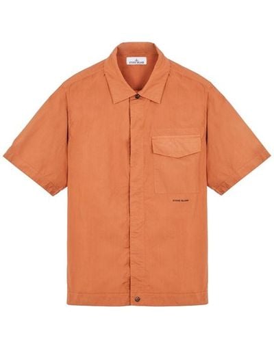 Stone Island Hemden baumwolle - Orange
