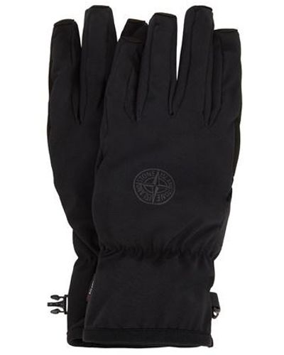 Stone Island Gloves Polyester, Elastane - Black
