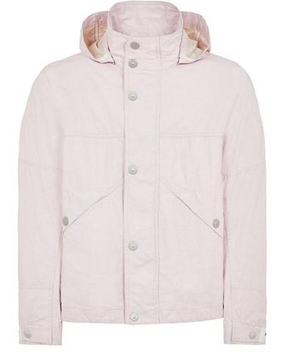 Stone Island Lightweight Jacket Linen, Polyurethane Coated - Pink