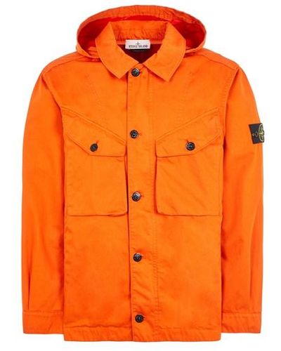 Stone Island Lightweight Jacket Cotton - Orange