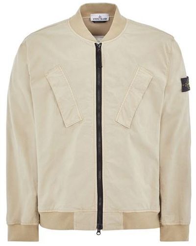 Stone Island Lightweight Jacket Cotton, Elastane - Natural