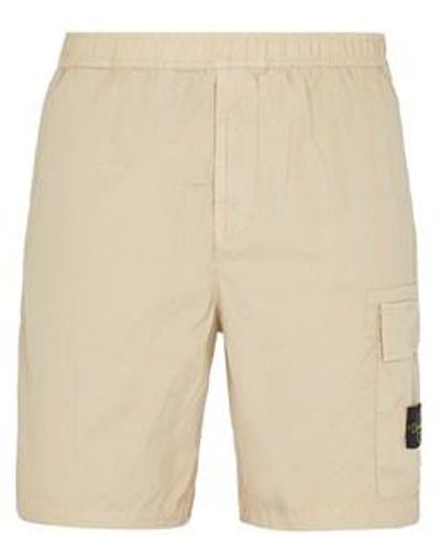 Stone Island Bermuda Shorts Cotton, Elastane - Natural