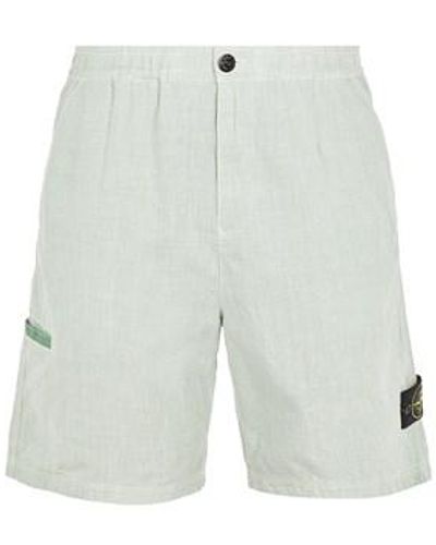 Stone Island Bermuda Shorts Linen, Polyamide - Grey