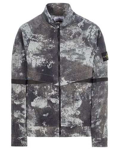 Stone Island Sweatshirt mit zipp polyamid - Grau