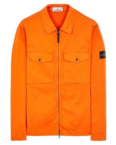 Stone Island Shirts Cotton, Elastane - Orange