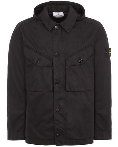 Stone Island Lightweight Jacket Cotton - Black