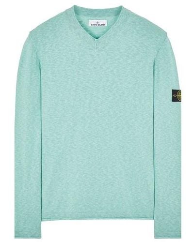 Stone Island Sweater Cotton, Elastane - Green