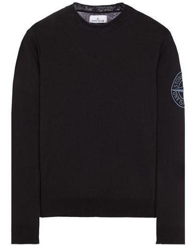 Stone Island Sweater baumwolle - Schwarz