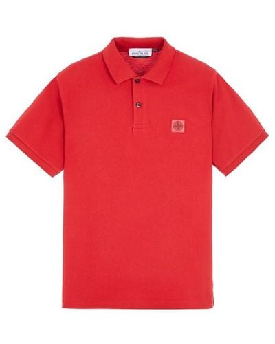 Stone Island Polo Shirt Cotton - Red
