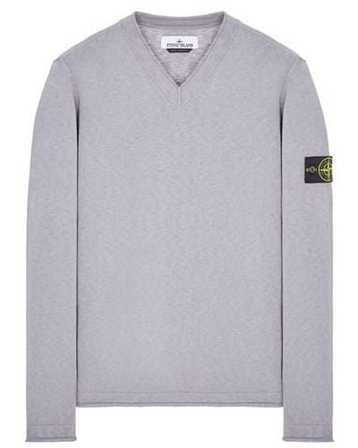 Stone Island Sweater Cotton, Elastane - Gray