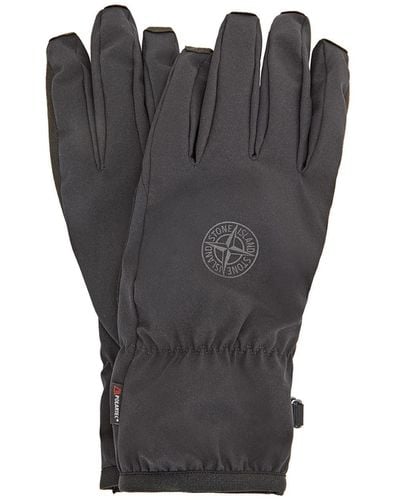 Stone Island Gloves Polyester, Elastane - Grey