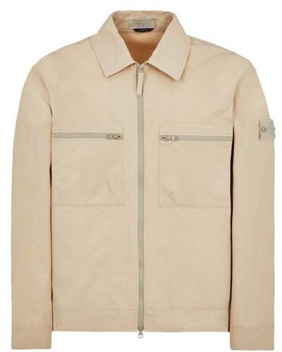 Stone Island Lightweight Jacket Cotton - Natural