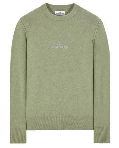 Stone Island Sweater Cotton, Polyamide, Elastane - Green