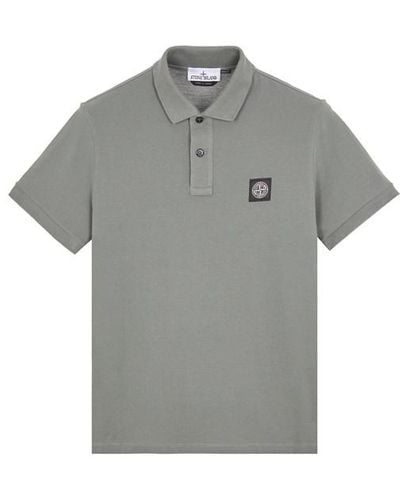 Stone Island Polo Shirt Cotton, Elastane - Gray
