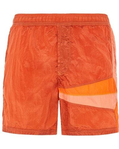Stone Island B0142 Nylon Metal In Econyl® Regenerated Nylon_ Star Inlay_ Garment Dyed - Orange