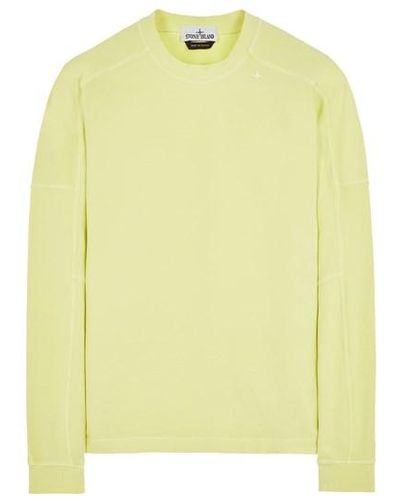 Stone Island Sweatshirt Cotton, Elastane - Yellow