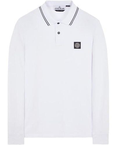 Stone Island Polo Shirt Cotton, Elastane - White