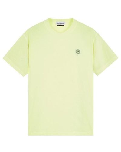 Stone Island Short Sleeve T-shirt Cotton - Yellow