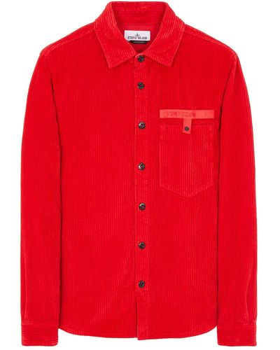 Stone Island Over Shirt Cotton - Red