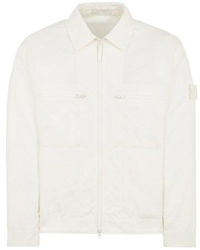 Stone Island Lightweight Jacket Cotton - White