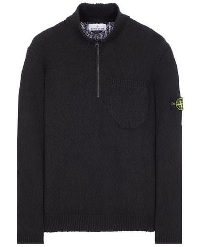 Stone Island Sweater Cotton, Linen - Black