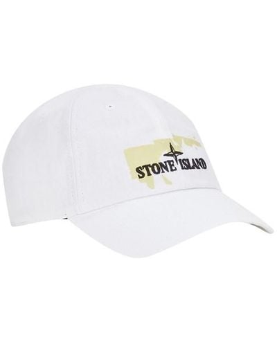 Stone Island Cap Cotton - White