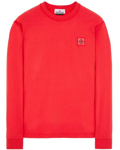 Stone Island Long Sleeve T-shirt Cotton - Red