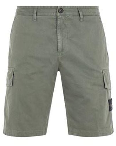 Stone Island Bermuda Shorts Cotton, Elastane - Gray