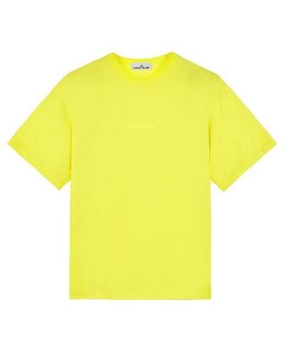 Stone Island Short Sleeve T-shirt Cotton - Yellow