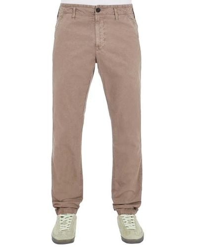 Stone Island Trousers Cotton - Natural
