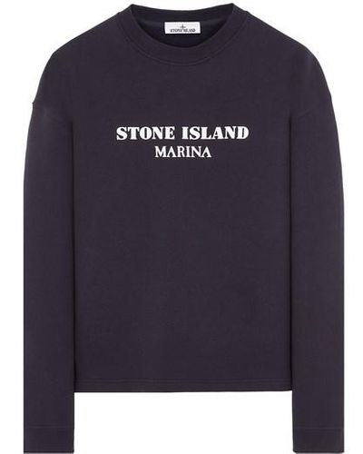 Stone Island Felpa cotone - Blu