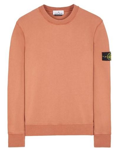 Stone Island Sweatshirt Cotton - Orange