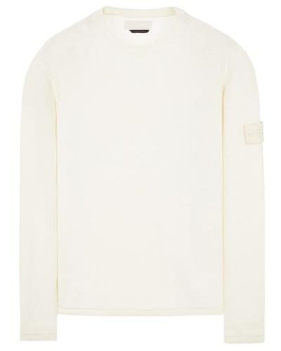 Stone Island Sweater baumwolle, kaschmir - Weiß