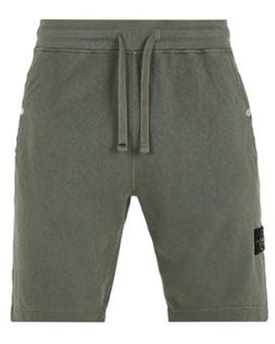 Stone Island Fleece Bermuda Shorts Cotton - Gray