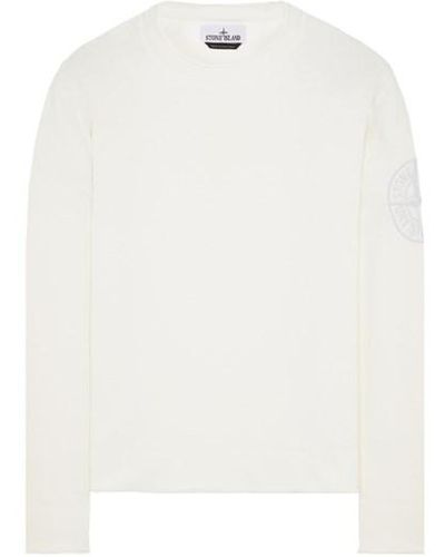 Stone Island Sweater baumwolle - Weiß