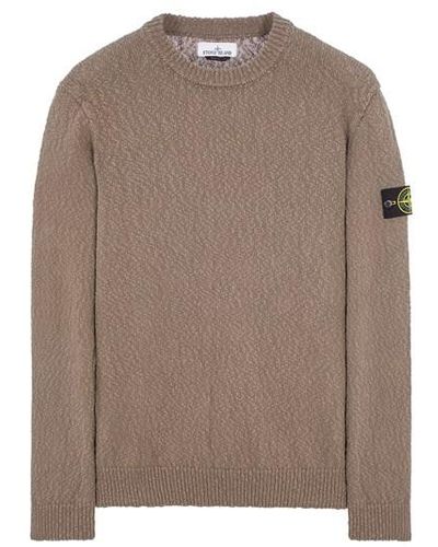Stone Island Sweater Cotton, Linen - Brown