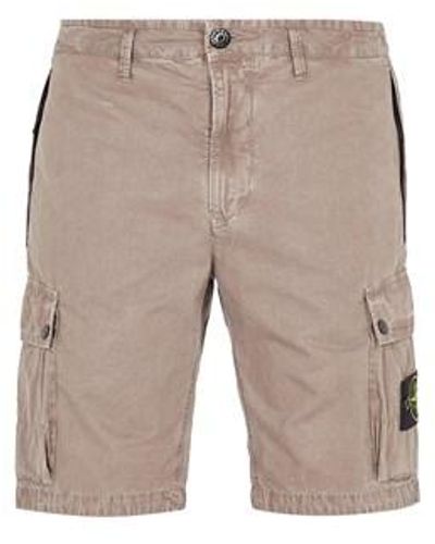 Stone Island Bermuda Shorts Cotton - Natural
