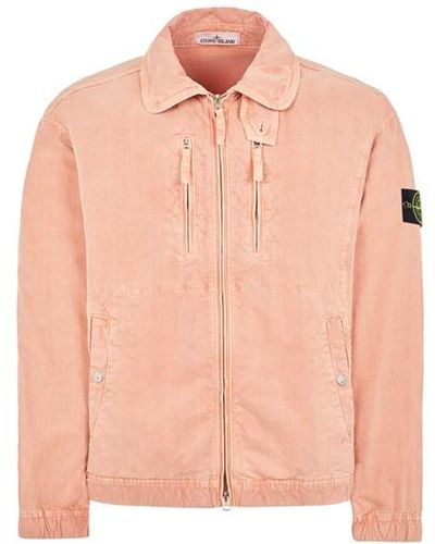 Stone Island Lightweight Jacket Cotton, Lyocell - Pink