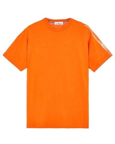Stone Island T-shirt manches courtes coton - Orange