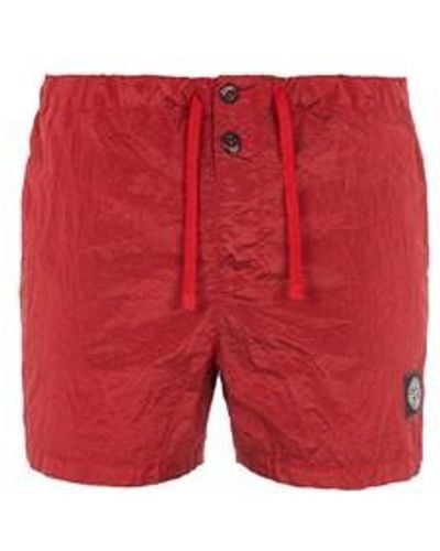 Stone Island Beach Shorts Polyamide - Red