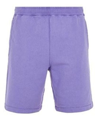 Stone Island Fleece Bermuda Shorts Cotton - Purple