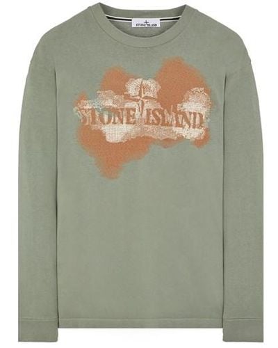 Stone Island Long Sleeve T-shirt Cotton - Green