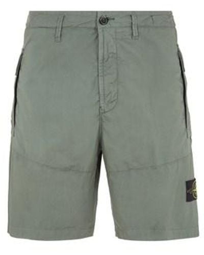 Stone Island Bermuda Shorts Cotton, Elastane - Green