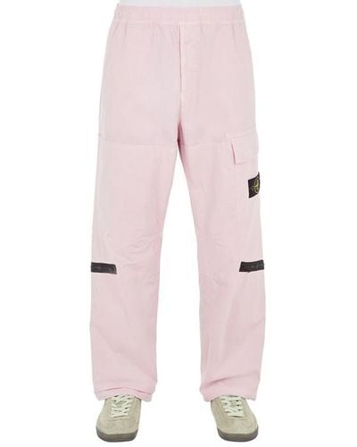 Stone Island Pants Cotton, Elastane - Pink